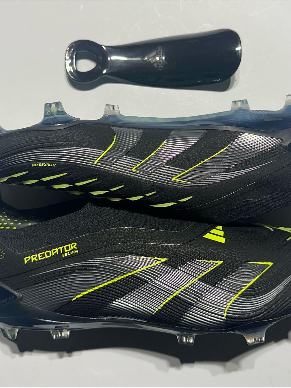 Adidas Predator Elite Laceless FG Men 13 US Cleats Electric Stealth Pack JI1078